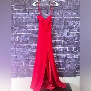 Lulu's Elegant Red Maxi Dress